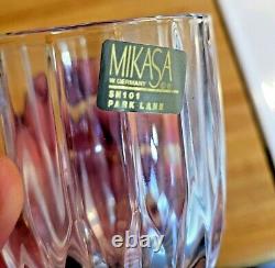4 Mikasa Park Lane Executive Double Old Fashioned Crystal Glasses (SN 101)