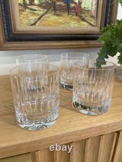 4 Miller Rogaska Soho Crystal Double Old Fashioned Glasses 3.9in Discontinued