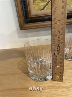 4 Miller Rogaska Soho Crystal Double Old Fashioned Glasses 3.9in Discontinued