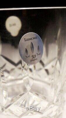 4 NEW WATERFORD CRYSTAL LISMORE 50th ANNIVERSARY DOUBLE OLD FASHIONED GLASSES
