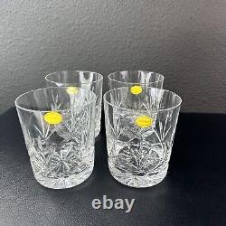 4 Neictman Crystal Glasses Double Old Fashioned Glass 3.75 Mint