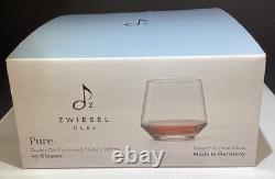 4 New Boxed Zwiesel Germany Crystal Glass Double Old Fashioned 13.2 oz Glasses