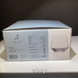 4 New Boxed Zwiesel Germany Crystal Glass Double Old Fashioned 13.2 oz Glasses