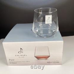 4 New Boxed Zwiesel Germany Crystal Glass Double Old Fashioned 13.2 oz Glasses
