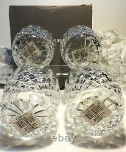 4 New Waterford Araglin Double Old Fashioned Glasses In Box Made In Ireland