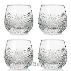 4 New Waterford Crystal Seahorse Nouveau Double Old Fashioned Glasses Nib