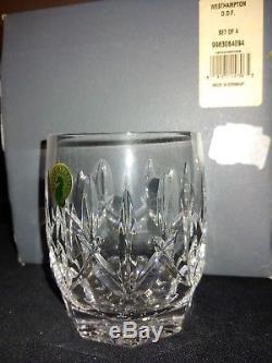 4 New Waterford Crystal Westhampton Double Old Fashioned Tumbler Glasses