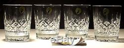 4 New Waterford Lismore Double Old Fashioned Tumbler Glasses Made In Ireland