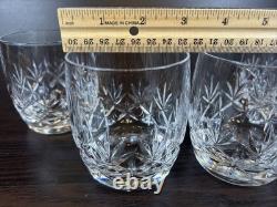 4 Nice Mikasa Orion Crystal 3 3/4 Double Old Fashioned Glasses