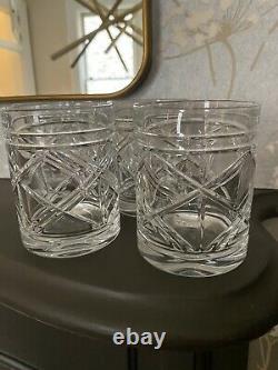 4 Qty Ralph Lauren Brogan Double Old Fashioned Glasses, Set of 4