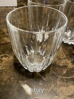 4 RETIRED Marquis Waterford Omega Double Old Fashioned Crystal Glasses Tumblers