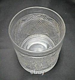 4 Ralph Lauren Argyle Plaid Crystal Double Old Fashioned Glasses