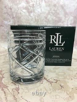 (4) Ralph Lauren BROGAN Double Old Fashioned Glasses 11.8 oz. NEW IN BOX