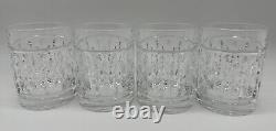 4 Ralph Lauren Crystal ASTON Double Old Fashioned Low-ball Whiskey Glasses Mint