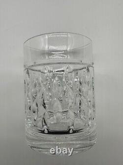 4 Ralph Lauren Crystal ASTON Double Old Fashioned Low-ball Whiskey Glasses Mint