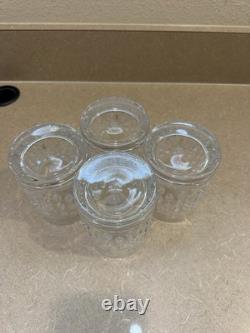 4 Ralph Lauren Crystal Aston DOF Double Old Fashioned Low Ball Whiskey Glasses
