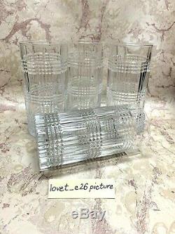 (4) Ralph Lauren GLEN PLAID Double Old Fashioned Glasses 13.5 oz. NEW IN BOX