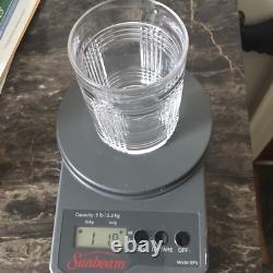 4 Ralph Lauren GLEN PLAID Double Old Fashioned Rocks Glasses Cut Crystal