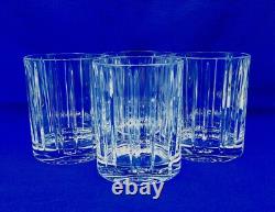 4 Ralph Lauren TURNER Doubled Old Fashioned Crystal Whiskey Glasses 4.25H