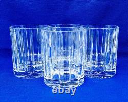 4 Ralph Lauren TURNER Doubled Old Fashioned Crystal Whiskey Glasses 4.25H