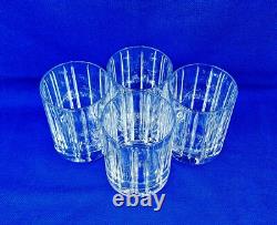 4 Ralph Lauren TURNER Doubled Old Fashioned Crystal Whiskey Glasses 4.25H
