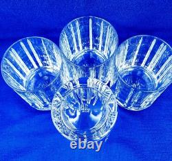 4 Ralph Lauren TURNER Doubled Old Fashioned Crystal Whiskey Glasses 4.25H