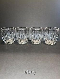 4 Retired Mikasa Crystal Park Lane 3 7/8 8 oz Double Old Fashioned Glasses