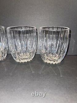 4 Retired Mikasa Crystal Park Lane 3 7/8 8 oz Double Old Fashioned Glasses