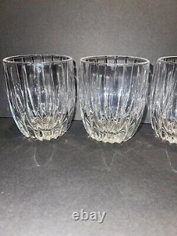 4 Retired Mikasa Crystal Park Lane 3 7/8 8 oz Double Old Fashioned Glasses