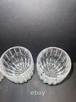 4 Retired Mikasa Crystal Park Lane 3 7/8 8 oz Double Old Fashioned Glasses