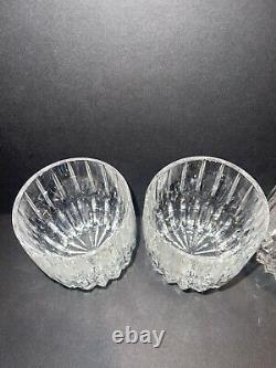 4 Retired Mikasa Crystal Park Lane 3 7/8 8 oz Double Old Fashioned Glasses