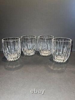 4 Retired Mikasa Crystal Park Lane 3 7/8 8 oz Double Old Fashioned Glasses