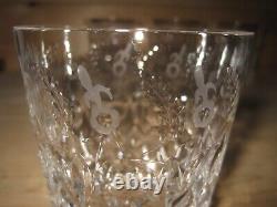 4 Rogaska Crystal GALLIA Etched 4 Double Old Fashioned Glasses