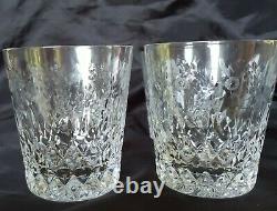 (4) Rogaska Gallia Crystal 4 Double Old Fashioned Glasses Great Condition