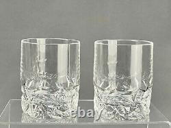 4 Tiffany & Co. Crystal Rock Double Old Fashioned Tumbler Glasses 3 3/4 Mint