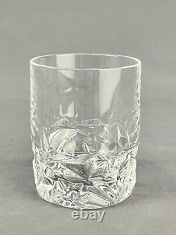 4 Tiffany & Co. Crystal Rock Double Old Fashioned Tumbler Glasses 3 3/4 Mint