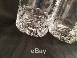 4 -Tiffany & Co Rock Cut Crystal 10 Oz Collectible Double Old Fashioned Glasses