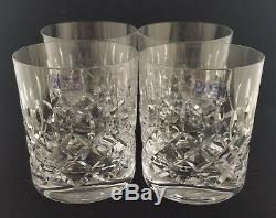 (4) Towle Crystal KING RICHARD Double Old Fashioned Glasses 3 7/8, withLabels Exc