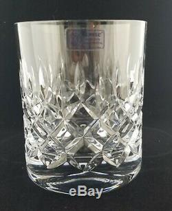 (4) Towle Crystal KING RICHARD Double Old Fashioned Glasses 3 7/8, withLabels Exc