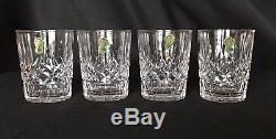 4 VTG Waterford LISMORE 12oz Double Old Fashioned Glasses Made In Ireland withTags