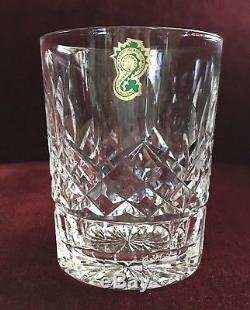 4 VTG Waterford LISMORE 12oz Double Old Fashioned Glasses Made In Ireland withTags