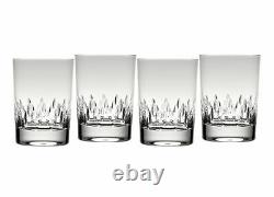 4 Vera Wang Duchesse Crystal Double Old Fashioned Tumbler Rocks Glasses NIB