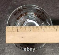 (4) Vintage 1960s Gold Fleur De Lis Old Fashioned/Double Whisky Glasses MCM/EUC