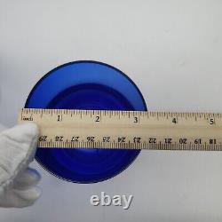 4 Vintage Block Stockholm Cobalt Double Old Fashioned Rock Glasses & Pitcher