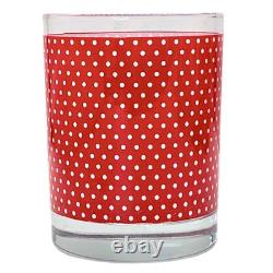 4 Vintage Georges Briard SANTA FLAMINGO Red Hat Double Old Fashioned Glasses