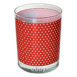 4 Vintage Georges Briard SANTA FLAMINGO Red Hat Double Old Fashioned Glasses