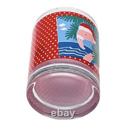 4 Vintage Georges Briard SANTA FLAMINGO Red Hat Double Old Fashioned Glasses