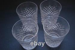 4 Vintage Waterford Alana Double Old Fashioned Tumbler Glasses 4 3/8 Ireland
