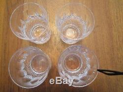 4 Vintage Waterford Colleen 14 oz Double Old Fashioned Glasses Tumblers
