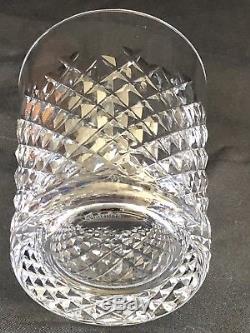 4 Vintage Waterford Crystal Alana Double Old Fashioned Tumbler 4-3/8 Mint